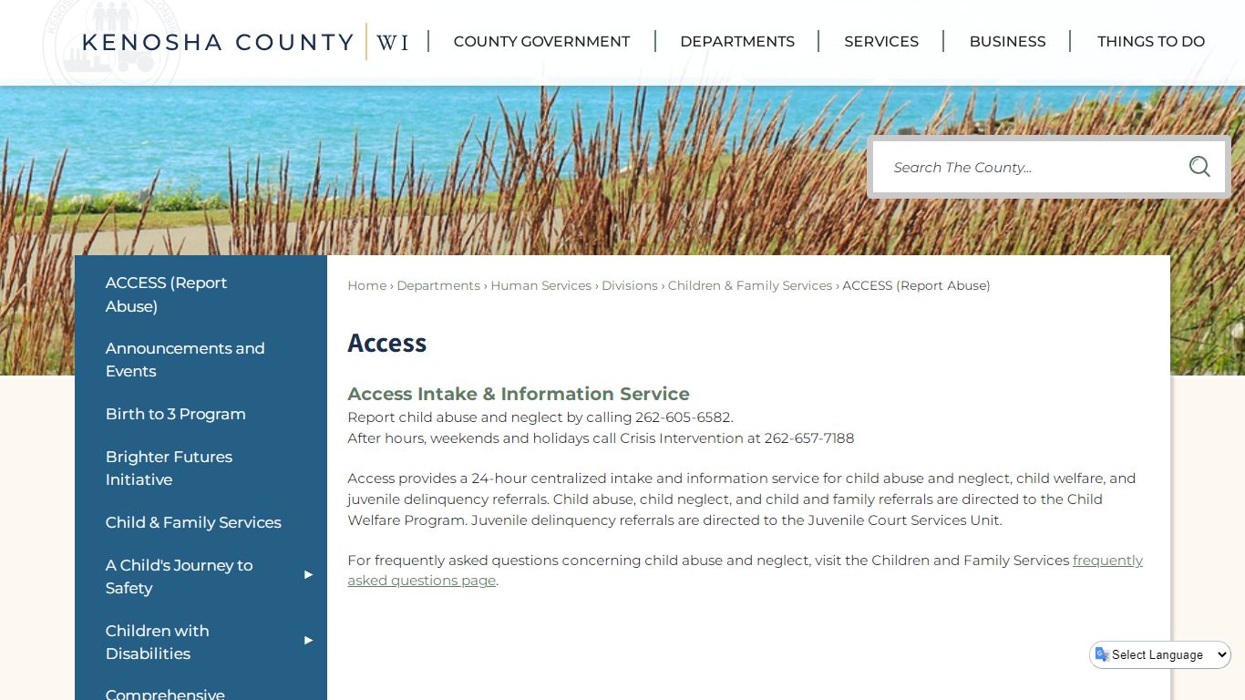 Access | Kenosha County, WI - Official Website